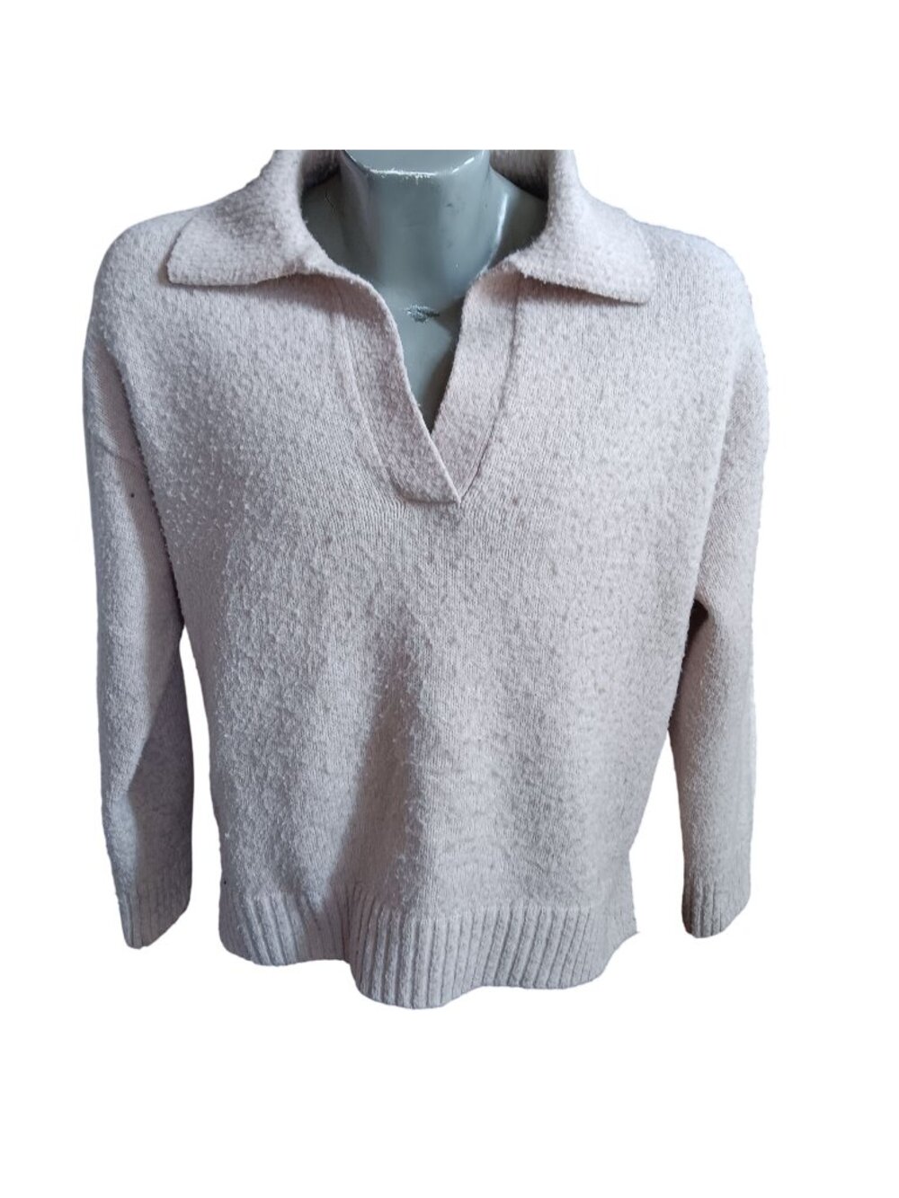 Wild Fable 90's Boucle Knit Vintage Men's Medium Sweater Pullover Beige